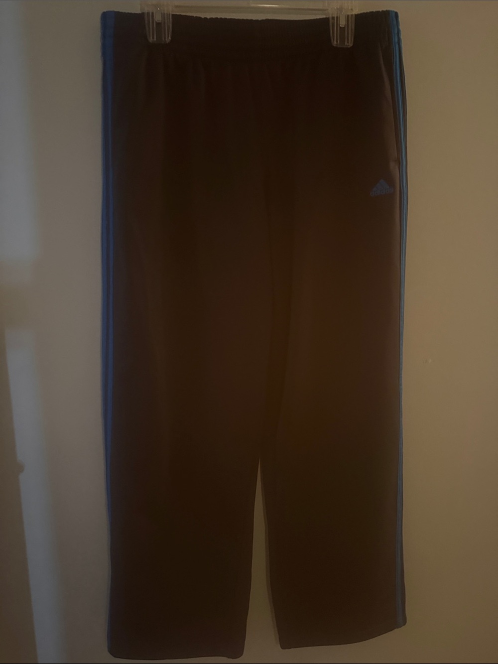 adidas navy Track Pants with Blue Side Stripes